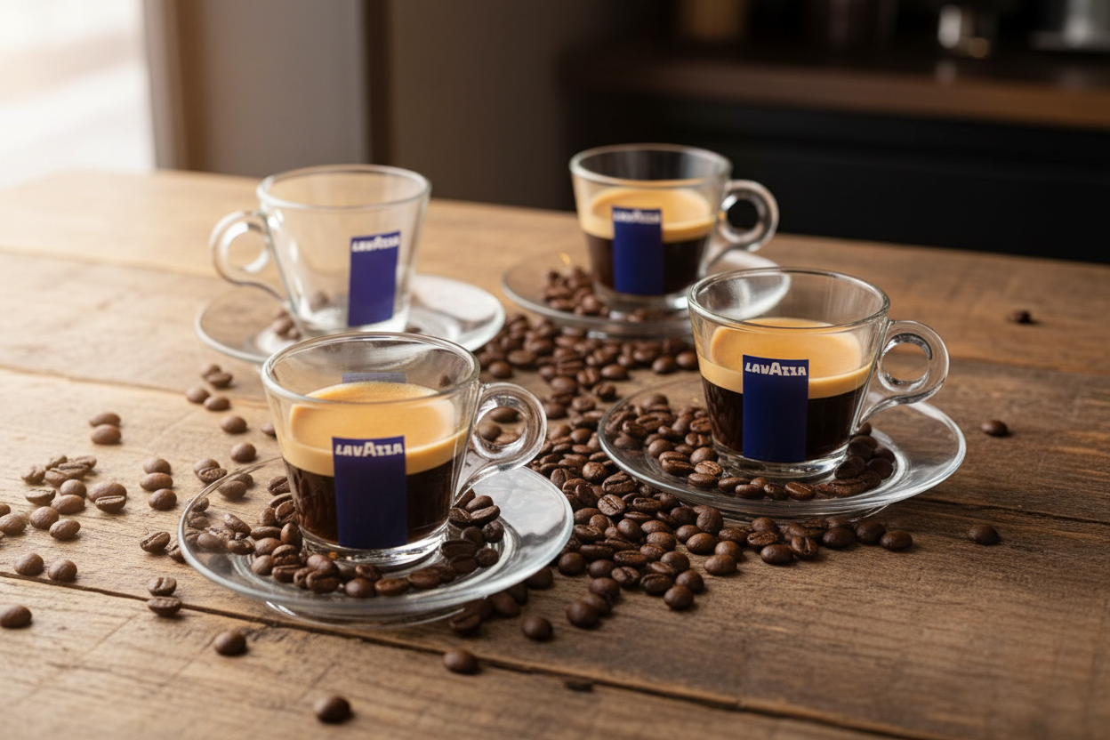 Lavazza Trasparenza Espresso Cup & Saucer Set (2 Pack)