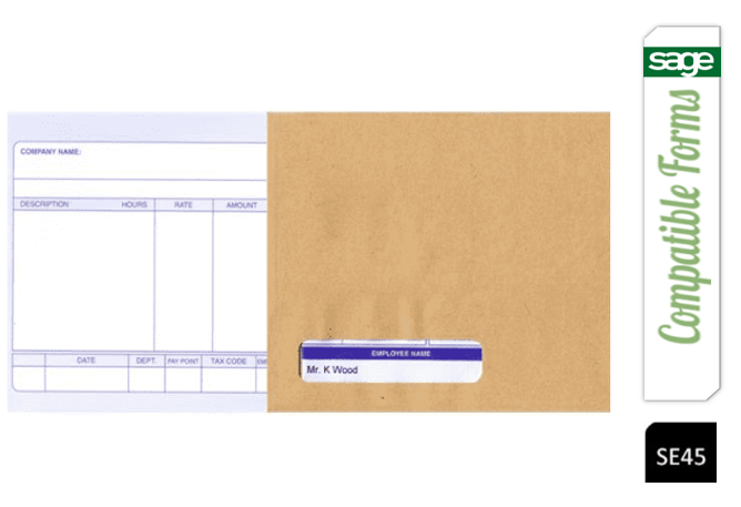 Sage (SE45) Compatible Wage Envelopes Pack 1000's - UK BUSINESS SUPPLIES