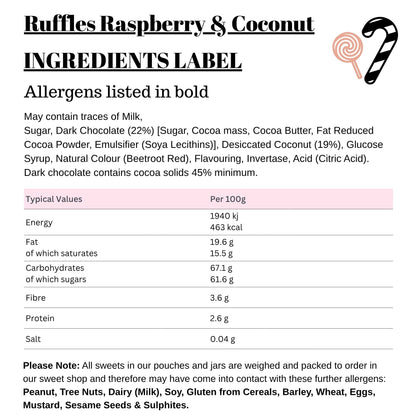 Ruffles Raspberry & Coconut 135g | 6 x Pack Bundle