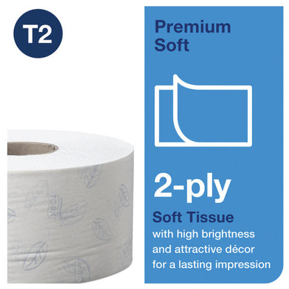 Tork T2 2 Ply Mini Jumbo Premium Toilet Roll Pack 12's {110254}
