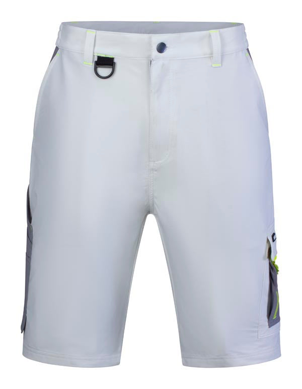 Flex Workwear Shorts White/ Grey ALL SIZES