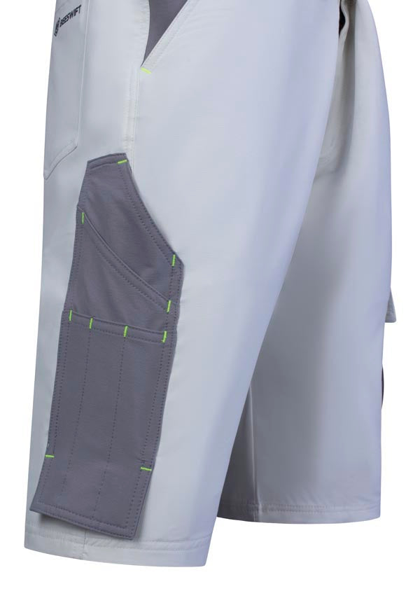 Flex Workwear Shorts White/ Grey ALL SIZES