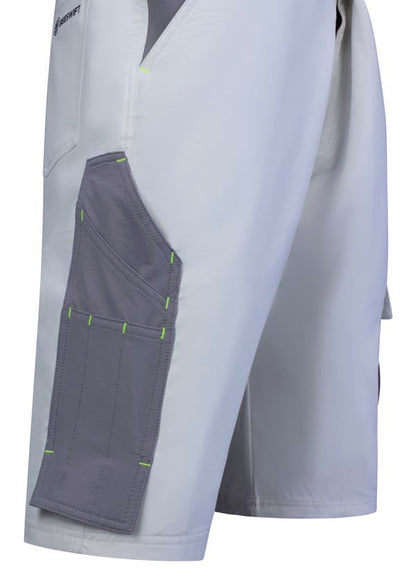 Flex Workwear Shorts White/ Grey ALL SIZES