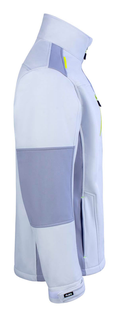 Flex Softshell Jacket Two-Tone White Grey ALL SIZES