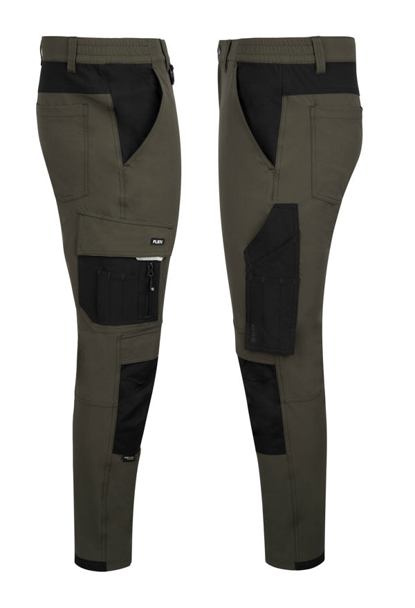 Flex Workwear Trouser Two-Tone Bot Green/Black 36R