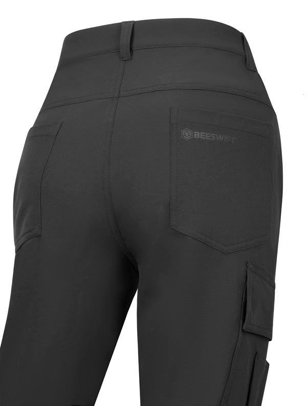 Flex Womens Combat Pocket Trousers Black ALL SIZES