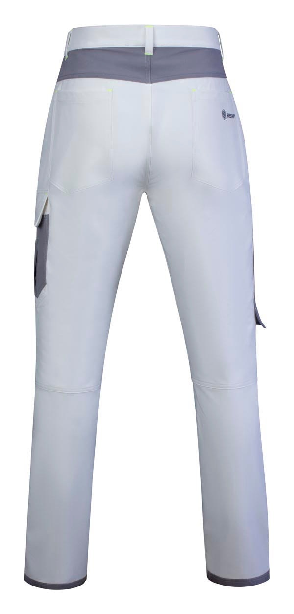 Flex Workwear Trouser Two-Tone Wh Gy ALL SIZES