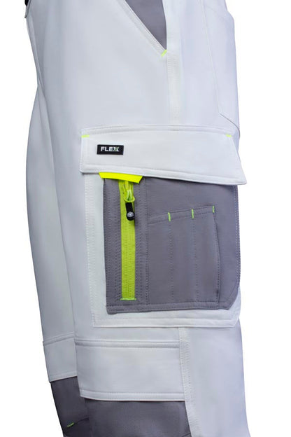 Flex Workwear Trouser Two-Tone Wh Gy ALL SIZES