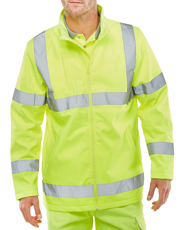 Beeswift Hi-vis Soft Shell Lightweight Jacket  - {ALL COLOURS / SIZES}