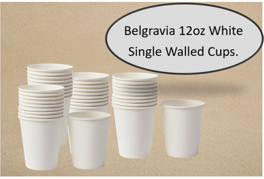 Belgravia 12oz White Paper Cups 50's