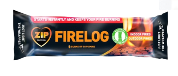 Zip Firelog | 100% Natural | Easy to Start | Upto 90m Per Log