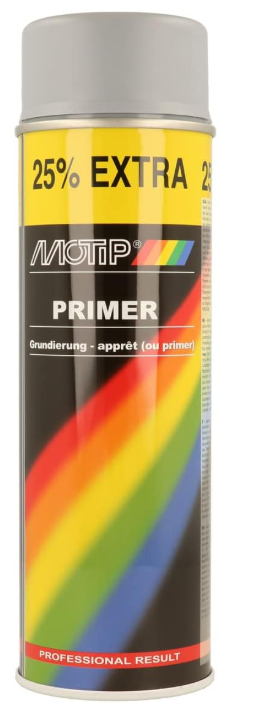 Motip Grey Primer Spray Paint | Fast Drying | 1 x 500ml.