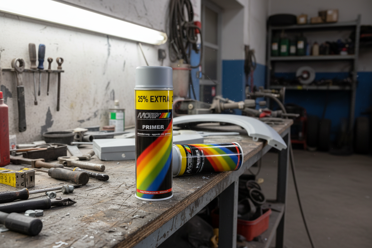 Motip Grey Primer Spray Paint | Fast Drying | 1 x 500ml.