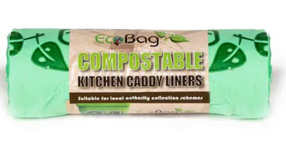 Eco Bag 24 Compostable Caddy Liners 10L Green