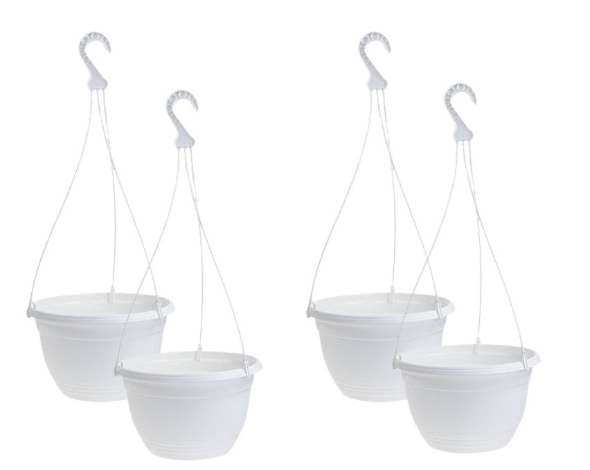 Fixtures White Garden Hanging Basket 25cm x 16cm
