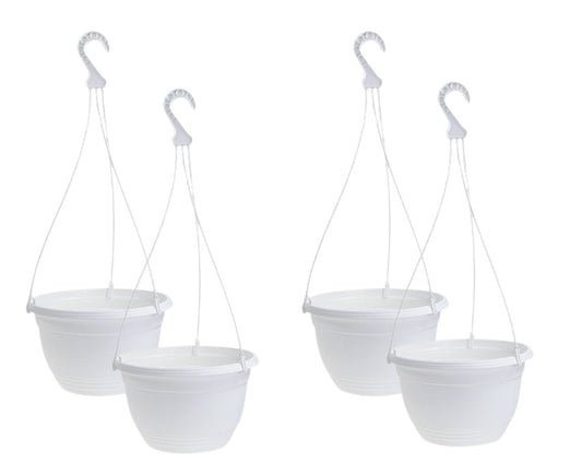 Fixtures White Garden Hanging Basket 25cm x 16cm