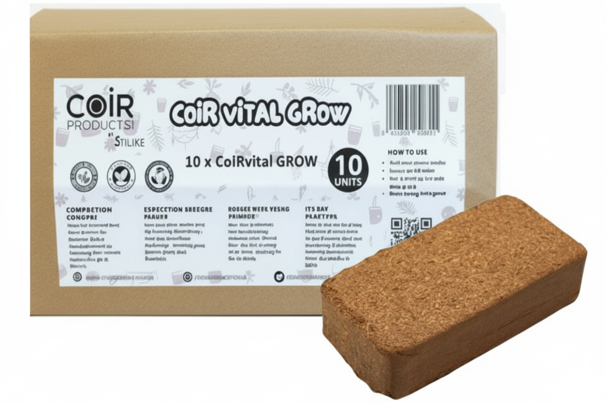 Coir Potting Mix Bricks  | 100% natural and biodegradable | 10 x650g