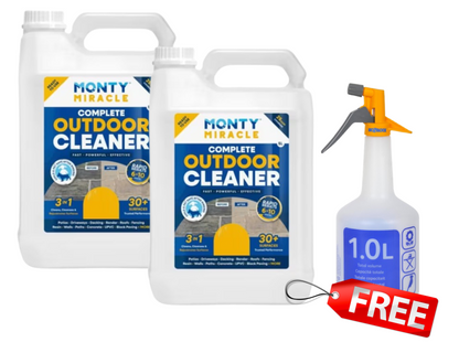 Monty Miracle Cleaner | Fast Patio Cleaner | Patio, Decking , Stone Floors etc..| 2 x 5 Litre