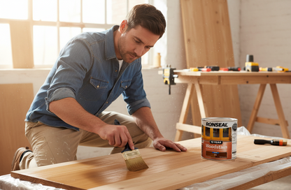 Ronseal 10 Year Oak Satin Quick dry Doors & window frames Wood stain, 2.5L