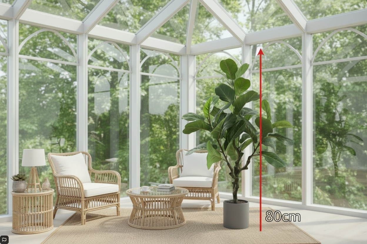 Fixtures Artificial Green Ficus Iyrata Tree 80cm