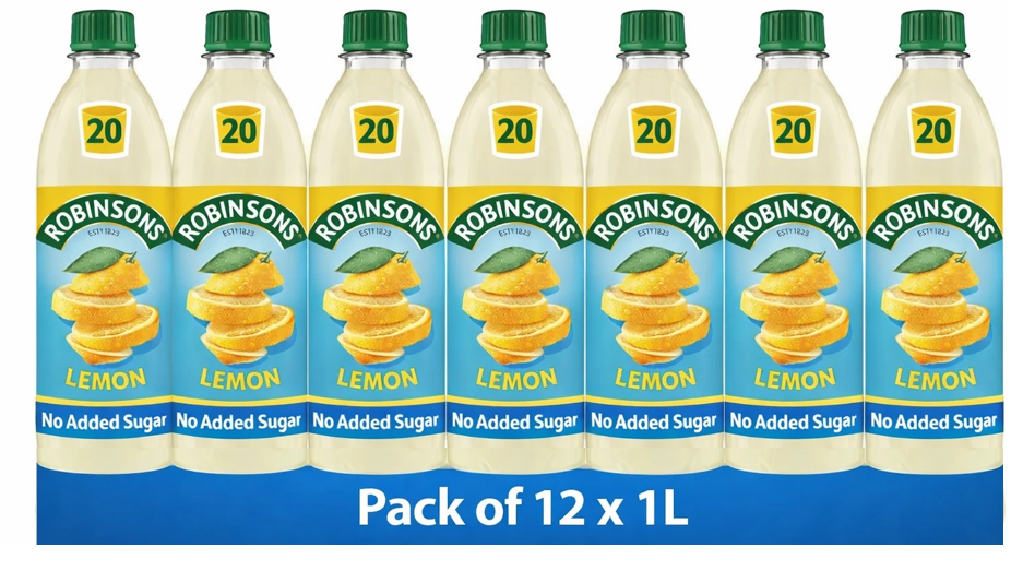 Robinsons Lemon Squash No Added Sugar 1 Litre A02103 {Clearance Line DATED END JULY }