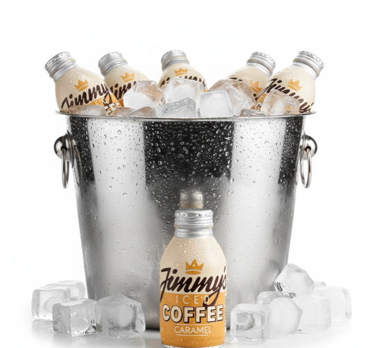 Jimmys Iced Coffee Caramel Bottle Can 12 x 275ml