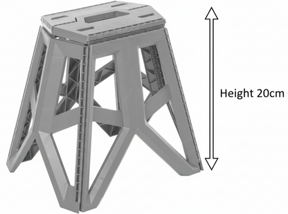 Keeper Grey HD Plastic Folding Chair | Holds 120kg | Weatherproof | Grey