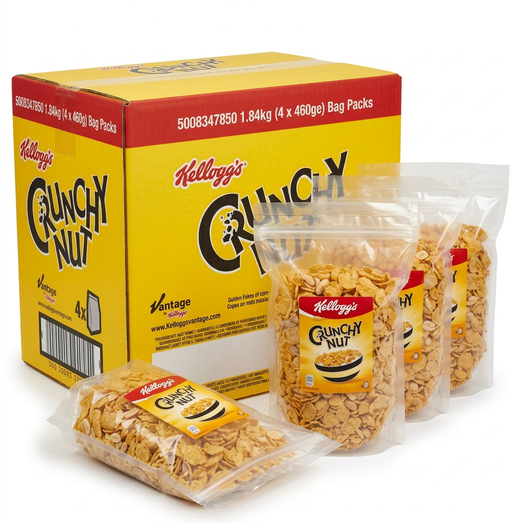 Kellogg's Crunchy Nut Cornflakes Bag 460g (Pack of 4) 5147850000