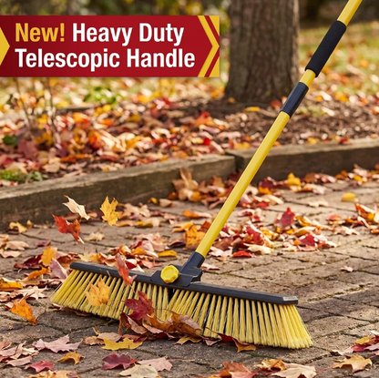 Bulldozer Heavy-duty Broom Clipped with Telescopic Handle 600mm (24in)
