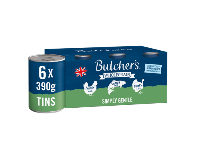 Butcher's Simply Gentle Dog Food Tins 6 x 390g | Prebiotic to aid Digestion