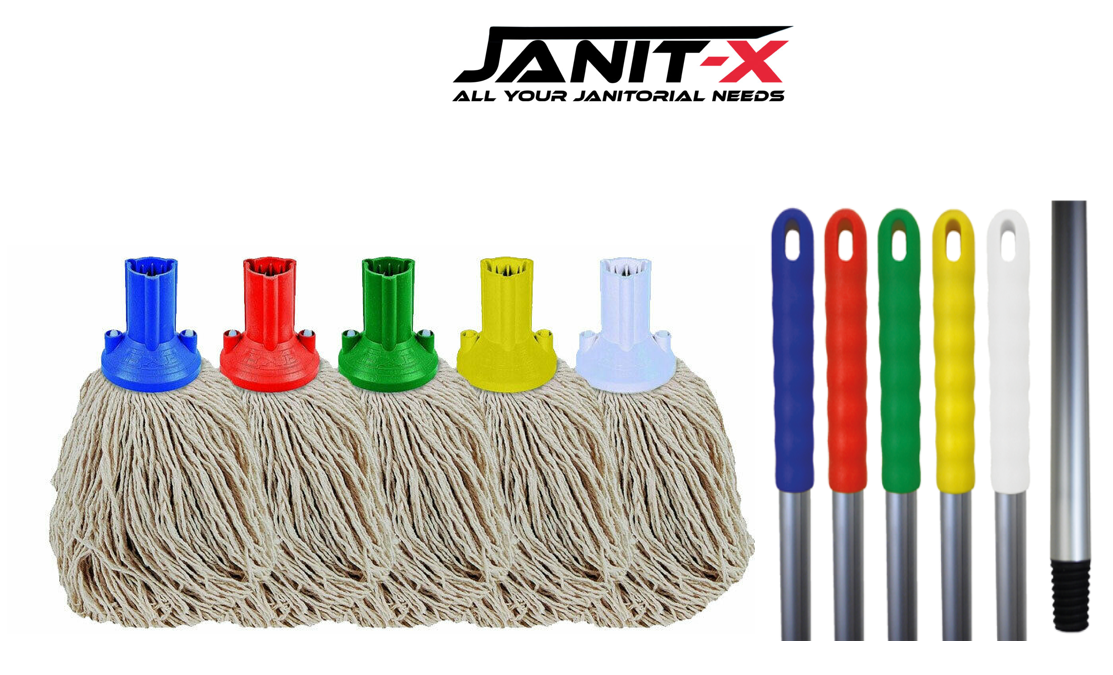 Janit-X PY Smooth Socket Mop 12oz Yellow (Pack of 10) - UK BUSINESS SUPPLIES