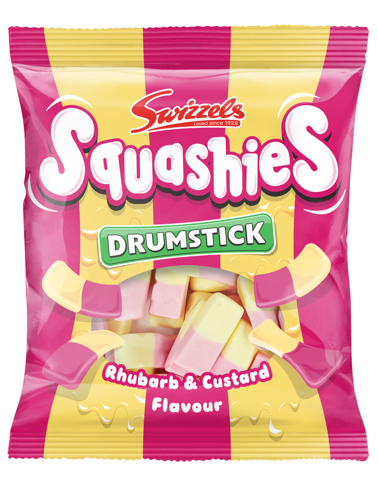 Swizzels Drumstick Squashies Rhubarb & Custard 140g
