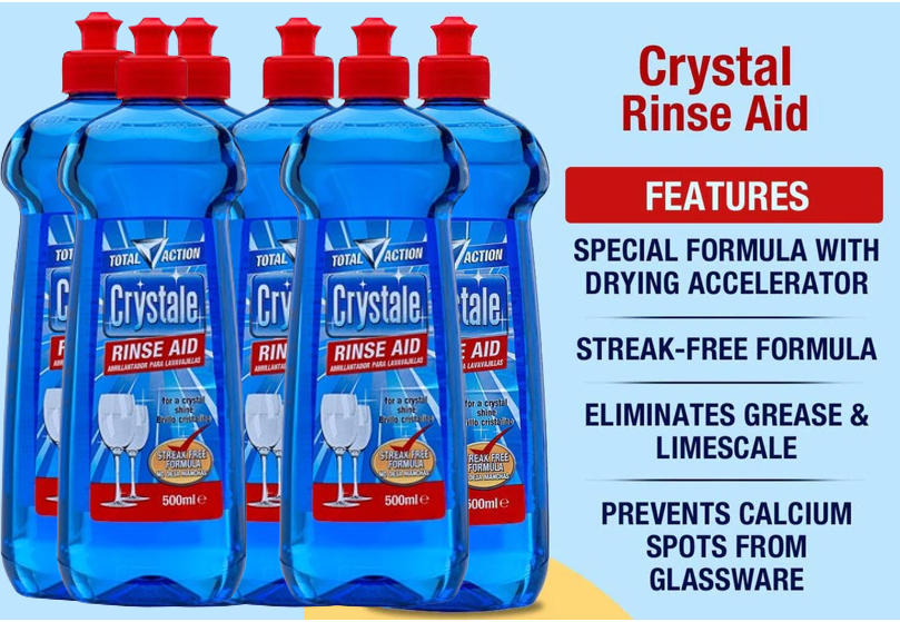 Crystale Streak Free Formula Dishwasher Rinse Aid 500ml