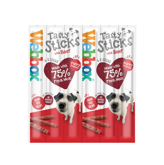 Webbox Small Dogs Treats Delight Tasty Sticks Beef 6 Treats