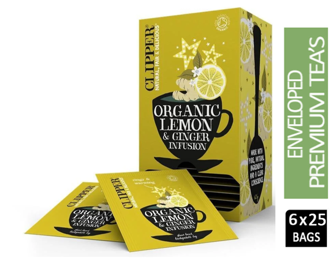 Clipper Organic Infusions Lemon & Ginger 25's