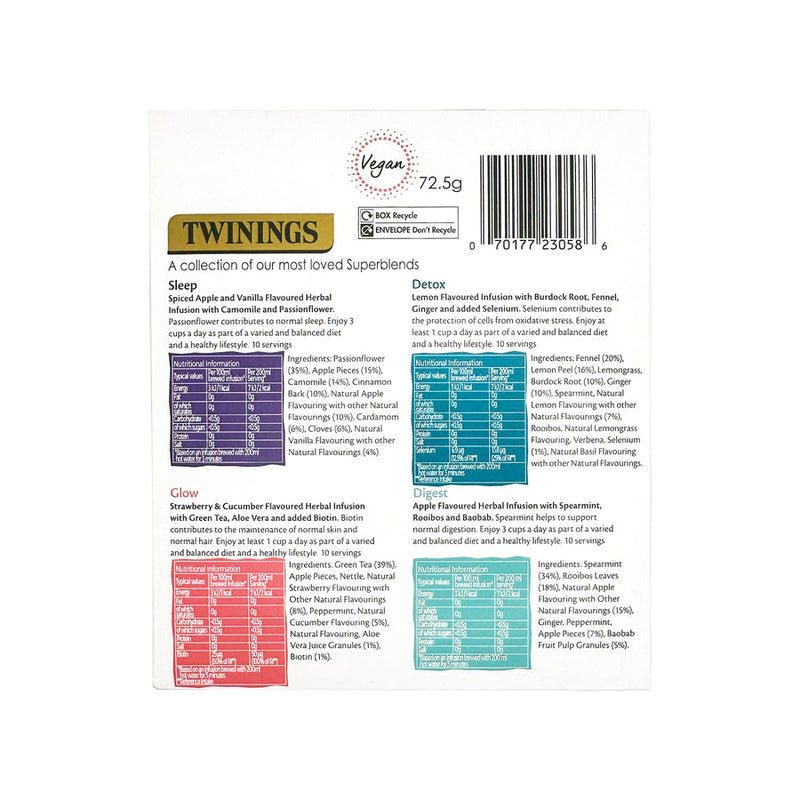 Twinings Collection Superblends 40 Envelopes Display Box