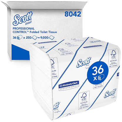 Scott Toilet Tissue Refills 250 Sheets Bulk ,Pack of 36, {8042}