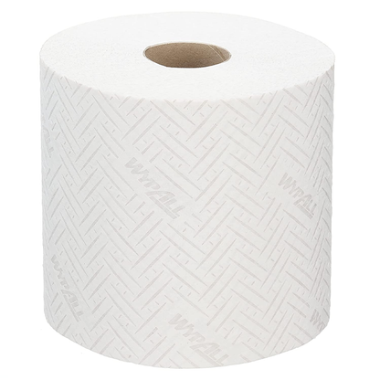 WypAll L20 Cleaning and Maintenance Wiping Paper 7278 - 2 Ply Centrefeed Rolls - 6 Rolls x 400 White Paper Wipers (2,400 Total)