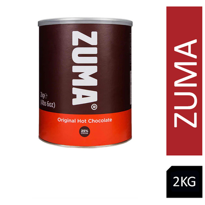 Zuma Original Hot Chocolate Powder 25% Cocoa 2kg 71 Servings Per Tub.