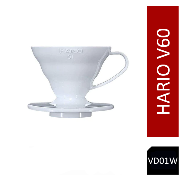 Hario V60 Plastic Coffee Dripper White - Size 01 VD-01W