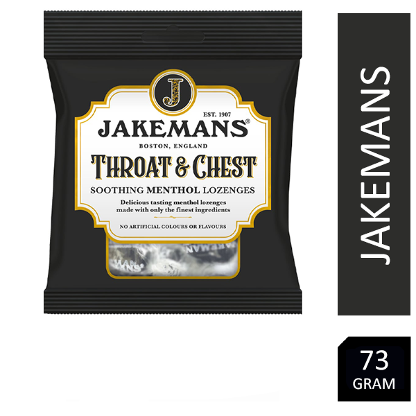 Jakemans Throat & Chest Lozenges | Menthol Lozenges 3 x 73g | 3 Pack Bundle