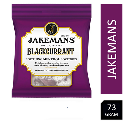 Jakemans Blackcurrant Lozenges 73g | Menthol Lozenges | 3 Pack Bundle