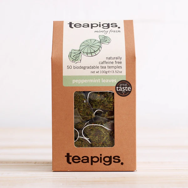 Teapigs Peppermint Whole Leaf Tea Temples Bags 2 x 50's
