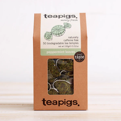 Teapigs Peppermint Whole Leaf Tea Temples Bags 2 x 50's