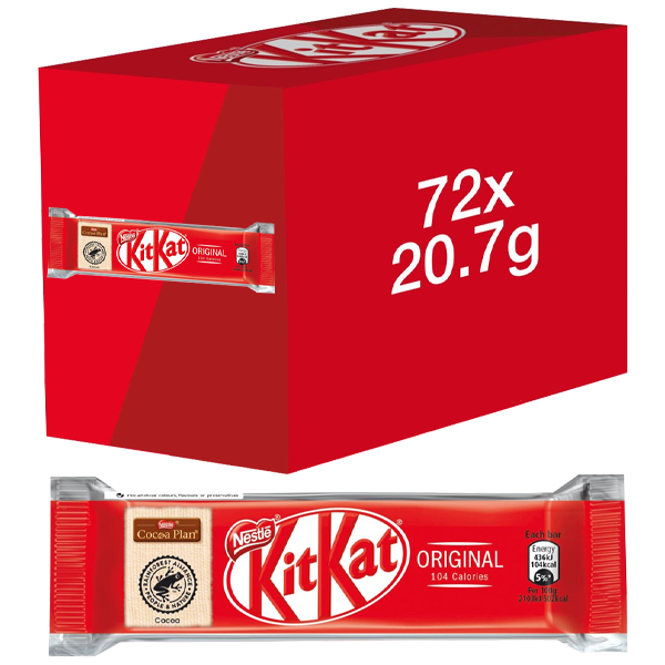 Nestle KitKat Two Finger Milk Chocolate (72 Pack) 12351222