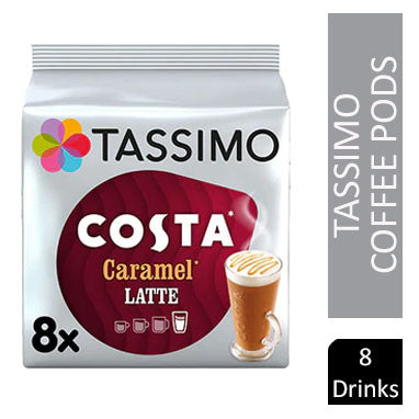 Tassimo Costa Caramel Latte Coffee Pods 8 Drinks 4031637
