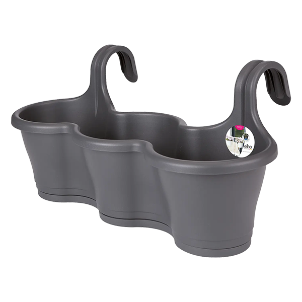 Elho Corsica Easy Hanger Trio Anthracite Planter {100% recyclable}