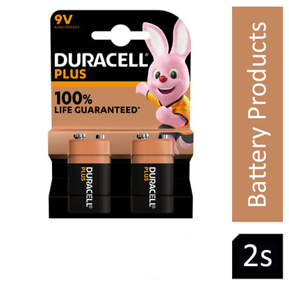 Duracell Plus Battery 9V (Pack of 2) 81275459 - UK BUSINESS SUPPLIES