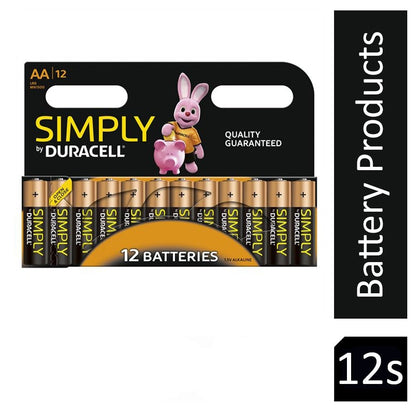 Duracell Simply AA Batteries {MN1500B12SIMPLY}  Pack 12