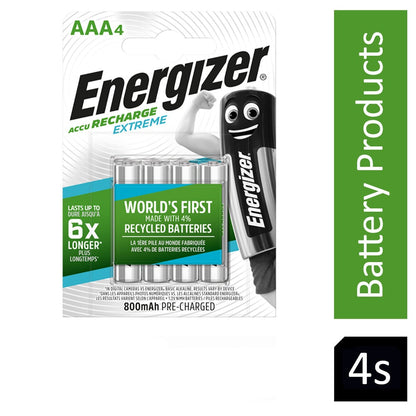 Energizer Rechargable Extreme Batteries AAA  Pack 4's | 3 x 4's Multi Pack